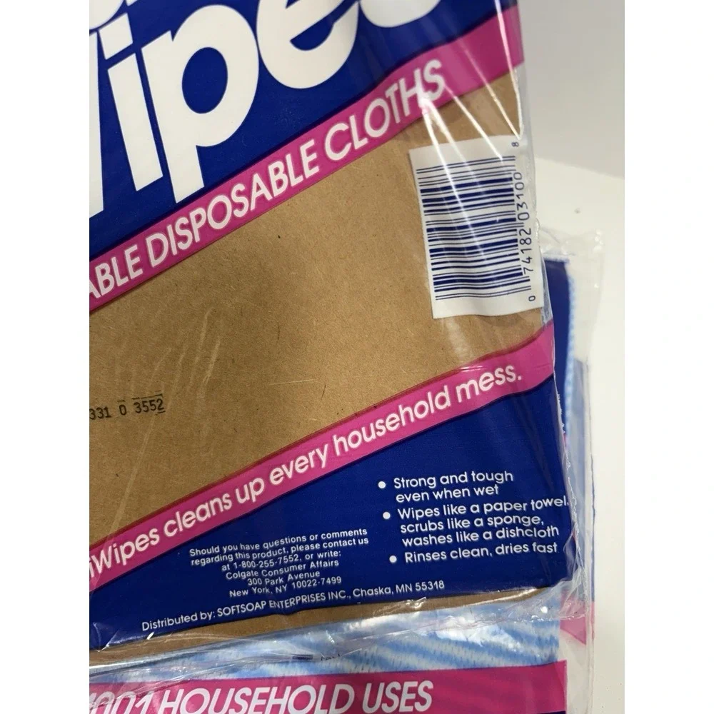 VINTAGE Handi Wipes Reusable Lot‎ of 6 Multi-purpose Cloths Blue  6 Pk Tougher